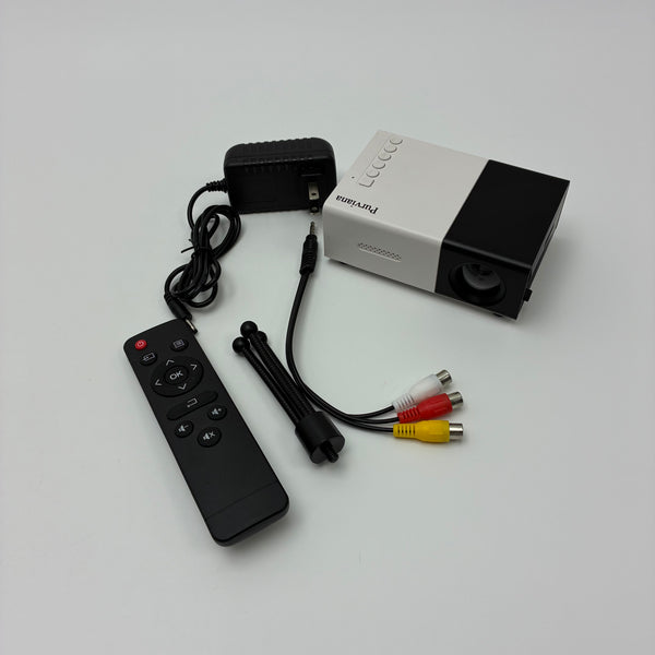 Purviana Laser light projectors  Portable Mini Laser Projector with Remote, AV Cable, 3.5mm Audio Line, Power Adapter Included