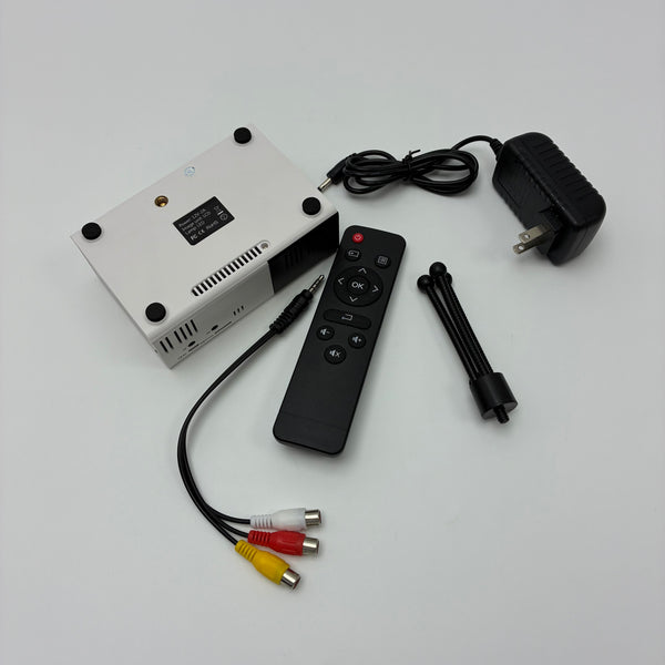 Purviana Laser light projectors  Portable Mini Laser Projector with Remote, AV Cable, 3.5mm Audio Line, Power Adapter Included