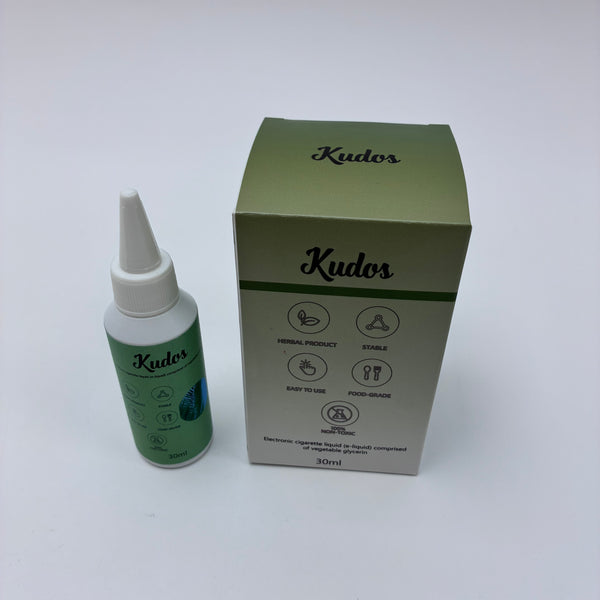 kudos Electronic cigarette liquid (e-liquid) comprised of vegetable glycerin Premium Herbal E-Liquid - 30ml