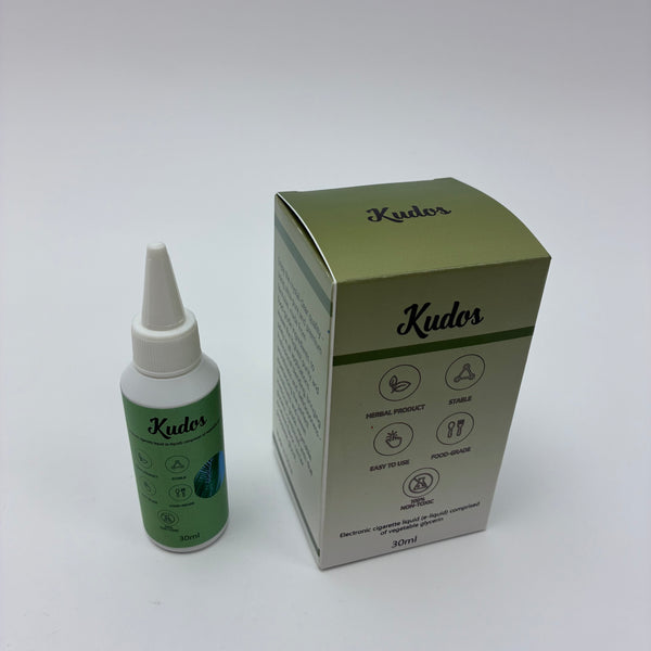 kudos Electronic cigarette liquid (e-liquid) comprised of vegetable glycerin Premium Herbal E-Liquid - 30ml