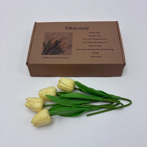 Elkaysenly Artificial flowers of plastics Realistic Tulip Flowers for Home Decor, Wedding Party Centerpieces, Table Settings