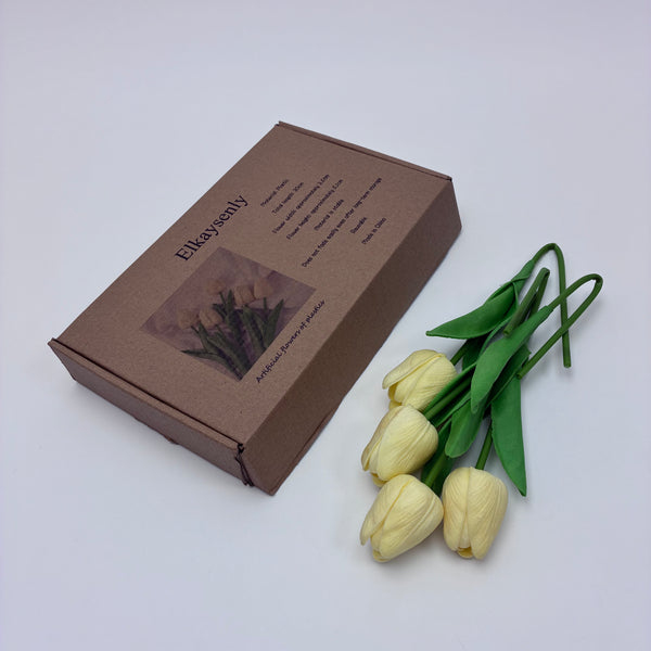 Elkaysenly Artificial flowers of plastics Realistic Tulip Flowers for Home Decor, Wedding Party Centerpieces, Table Settings