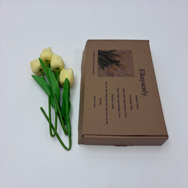 Elkaysenly Artificial flowers of plastics Realistic Tulip Flowers for Home Decor, Wedding Party Centerpieces, Table Settings