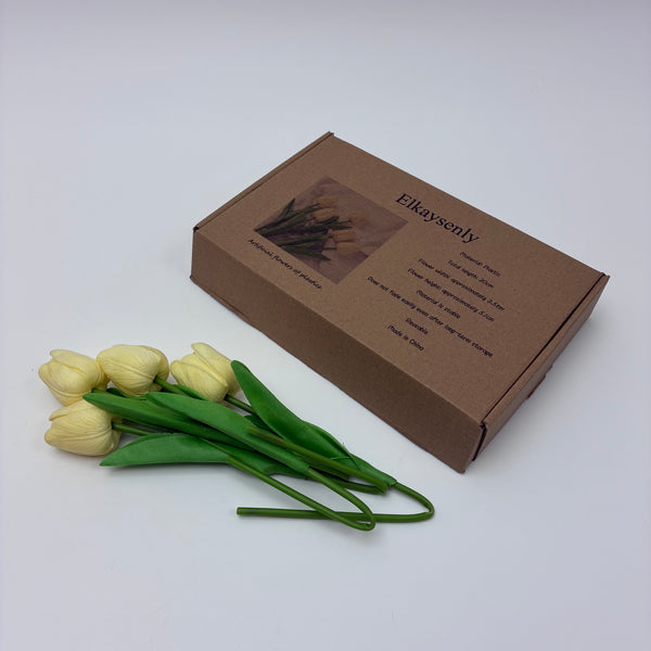 Elkaysenly Artificial flowers of plastics Realistic Tulip Flowers for Home Decor, Wedding Party Centerpieces, Table Settings