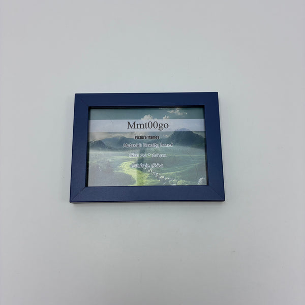 Mmt00go Picture frames Classic Wood Picture Frame for Tabletop or Wall Mount (Navy Blue)