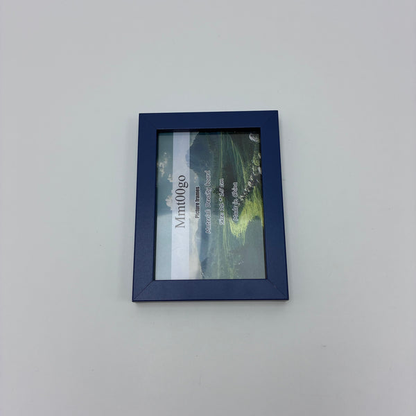 Mmt00go Picture frames Classic Wood Picture Frame for Tabletop or Wall Mount (Navy Blue)