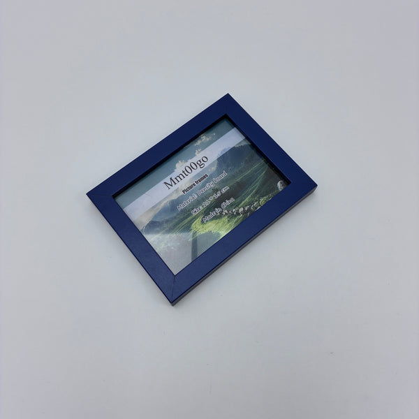 Mmt00go Picture frames Classic Wood Picture Frame for Tabletop or Wall Mount (Navy Blue)