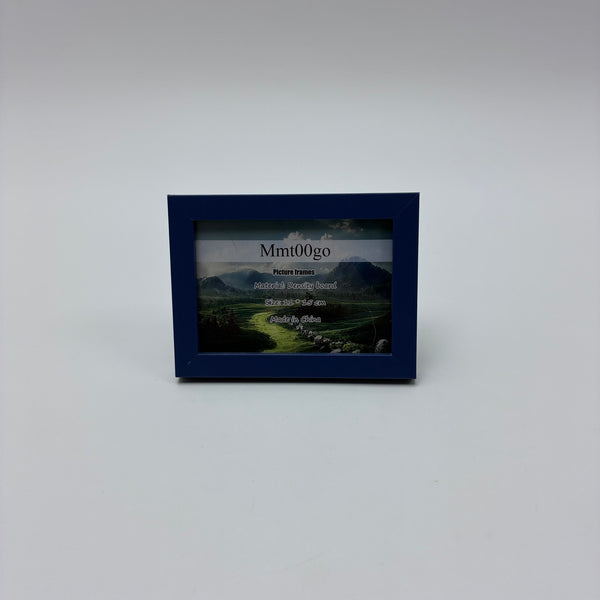 Mmt00go Picture frames Classic Wood Picture Frame for Tabletop or Wall Mount (Navy Blue)
