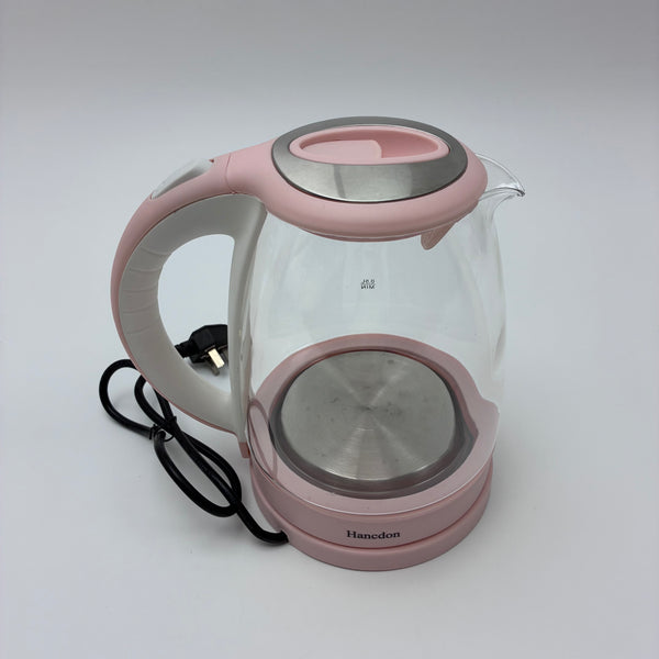 Hancdon kettles, electric 1.8L Large Capacity Electric Glass Kettle, Design for Home & Office (Pink)