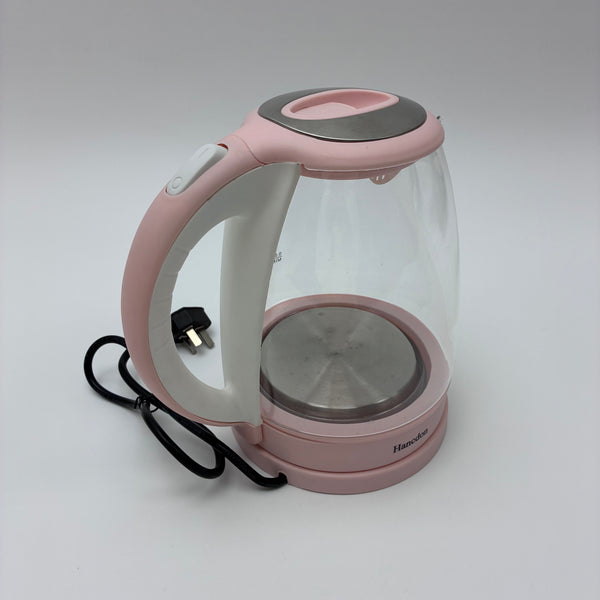 Hancdon kettles, electric 1.8L Large Capacity Electric Glass Kettle, Design for Home & Office (Pink)
