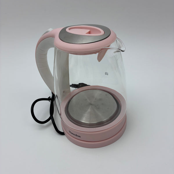 Hancdon kettles, electric 1.8L Large Capacity Electric Glass Kettle, Design for Home & Office (Pink)