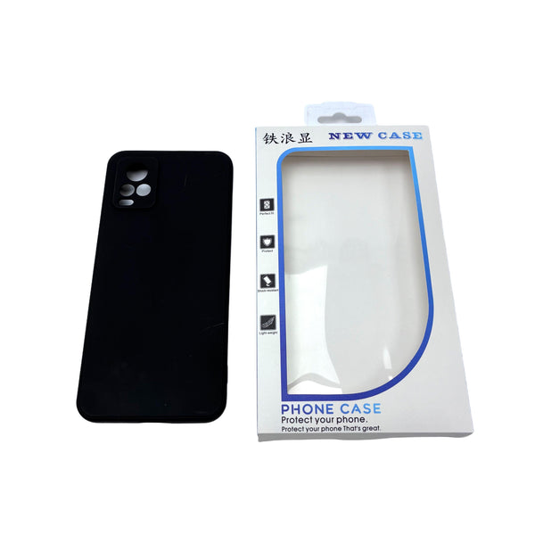 铁浪显 cases for smartphones Simple black silicone phone case, all-round lens protection shock-proof cover