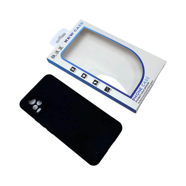 铁浪显 cases for smartphones Simple black silicone phone case, all-round lens protection shock-proof cover