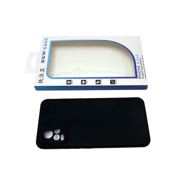 铁浪显 cases for smartphones Simple black silicone phone case, all-round lens protection shock-proof cover