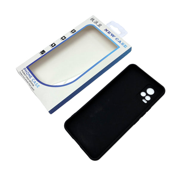 铁浪显 cases for smartphones Simple black silicone phone case, all-round lens protection shock-proof cover