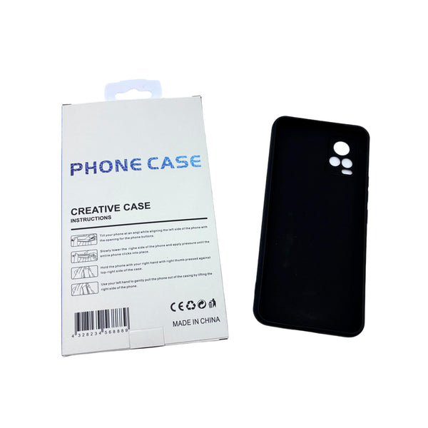 铁浪显 cases for smartphones Simple black silicone phone case, all-round lens protection shock-proof cover
