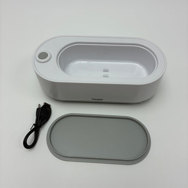 Gecjnr Electrical ultrasonic cleaning units for glasses、Jewelry 38000Hz for Home & Professional Use, Grey/White