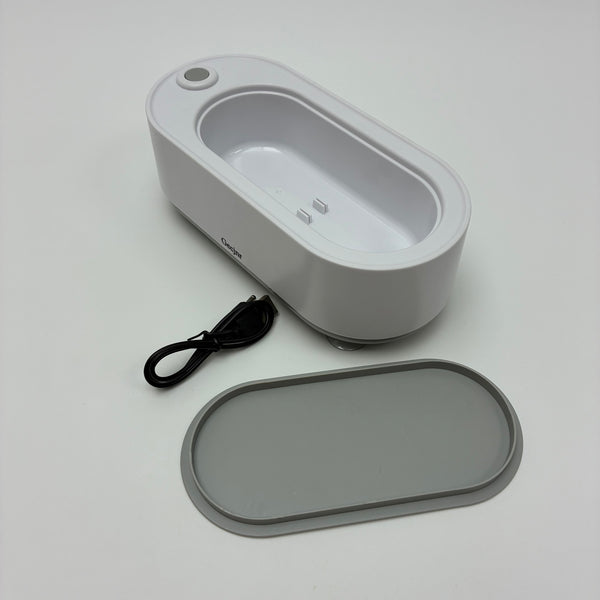 Gecjnr Electrical ultrasonic cleaning units for glasses、Jewelry 38000Hz for Home & Professional Use, Grey/White