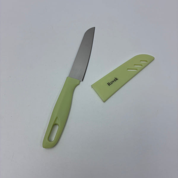 Rovek Fruit knives Small Fruit and Vegetable Knife with Protective Cover, Stainless Steel Blade