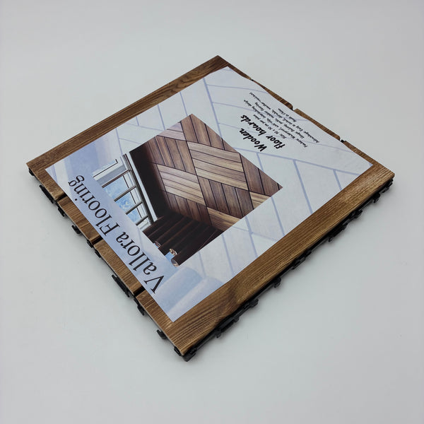 Vallora Flooring Wooden floor boards Interlocking Wooden Floor Boards – 30x30cm, for Outdoor, Balcony, and Indoor Use