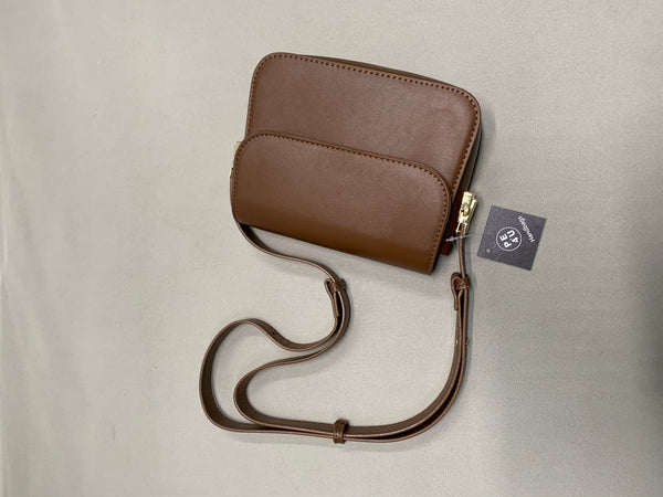 PE4U Handbags Exquisite PU Leather Handbag for Travel, Work, Brown