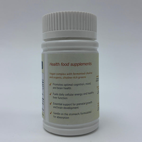 Tara Prime Health food supplements Vegan Choline Complex Supplement, 60 Tablets - Fermented Choline & Organic Greens