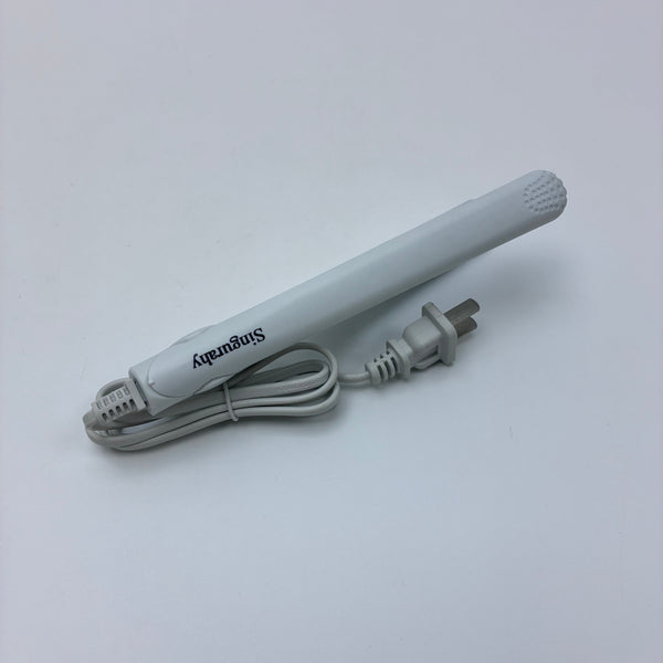 Singurahy Electric hair straightening irons Small Portable Electric Hair Straightener with Adjustable Temperature and Quick Heating (White)