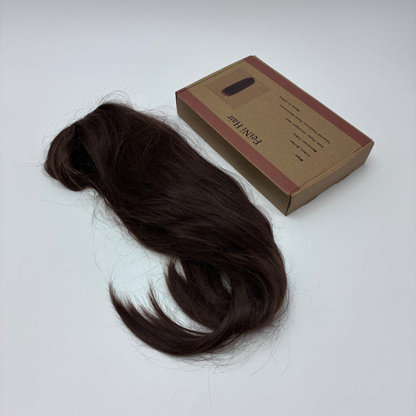 FeiNi Hair Wigs Natural Looking Heat Resistant Fiber Wigs for Women, Easy to Attach (Brown, Straight)
