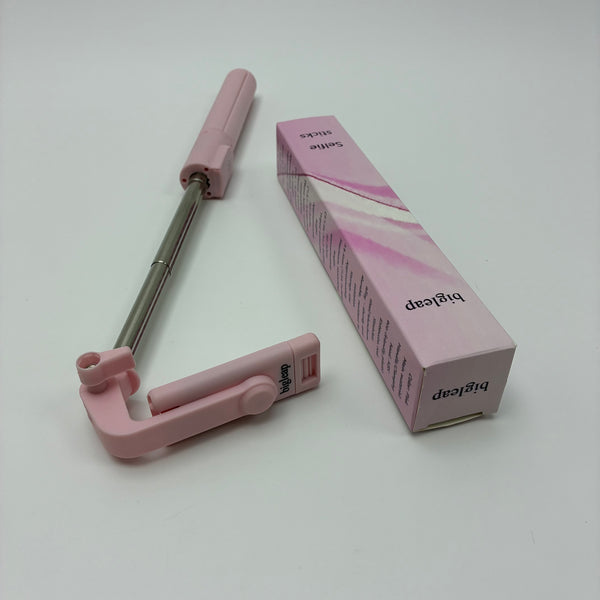 bigleap Selfie sticks Extendable Selfie Stick - 18.5cm Long, Pink, Lightweight, Portable