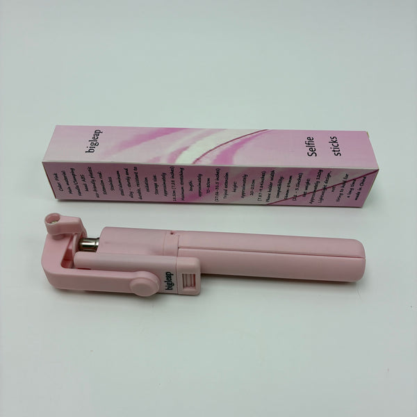 bigleap Selfie sticks Extendable Selfie Stick - 18.5cm Long, Pink, Lightweight, Portable