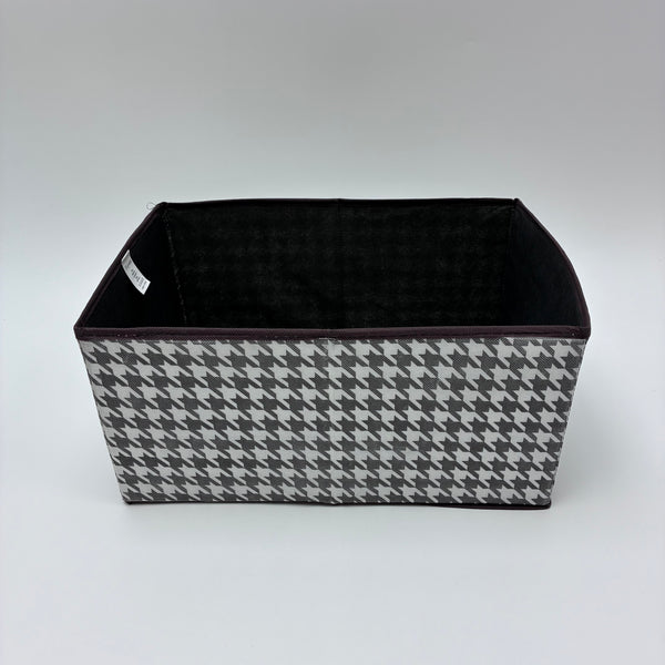 Fisyone Bins Foldable Fabric Organizer Box for Closet, Toys, Clothes, Blankets, Large Capacity Collapsible Cube Storage Basket for Home, Bedroom, Living Room (Black/White)