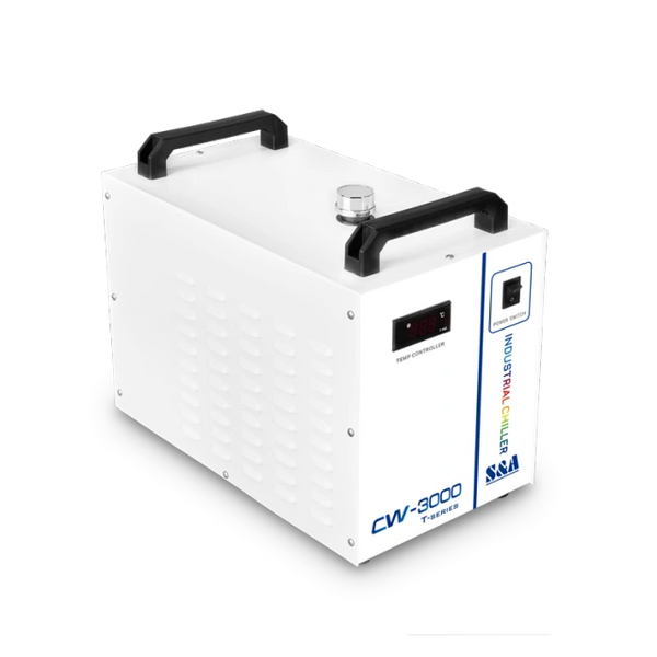 S&A Water cooling device Industrial Water Chiller, 50W Radiating Capacity, 9L Tank, 10L/min Flow Rate, Temperature Controller, Flow Alarm Protection