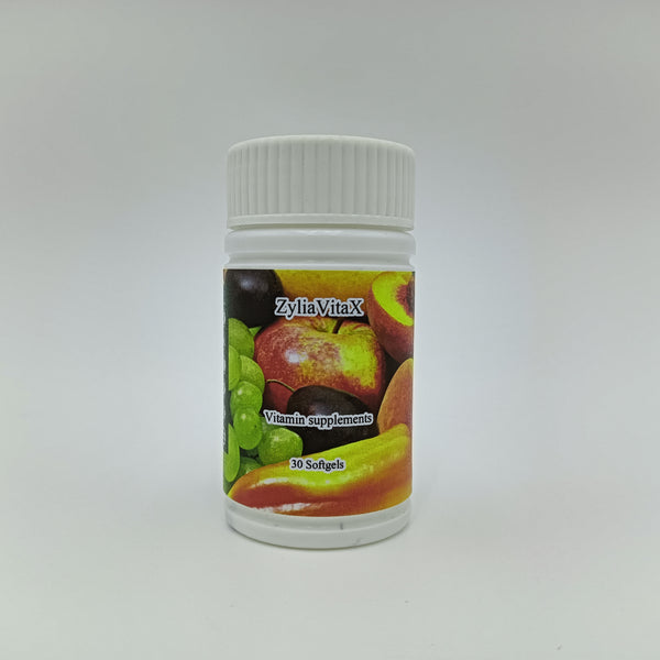 ZyliaVitaX Vitamin supplements Portable natural fruit vitamin supplement, 30 Softgels