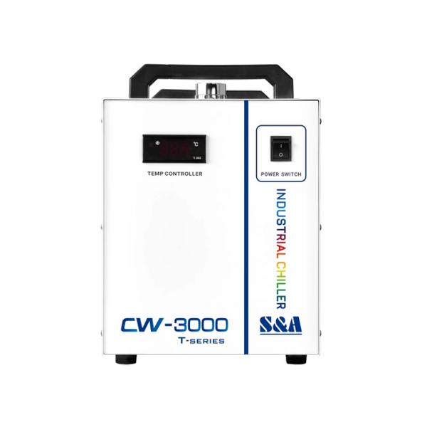 S&A Water cooling device Industrial Water Chiller, 50W Radiating Capacity, 9L Tank, 10L/min Flow Rate, Temperature Controller, Flow Alarm Protection